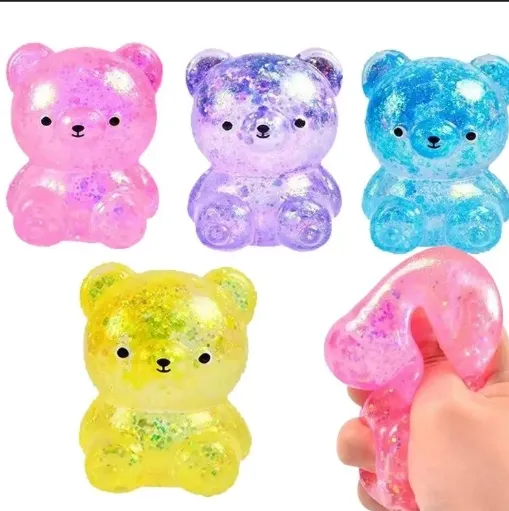 Osito Squishy Purpurina